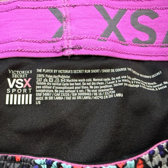 Victoria's Secret VSX Sport The Player Running Shorts Geometric Pattern Size L - Picture 3 of 6